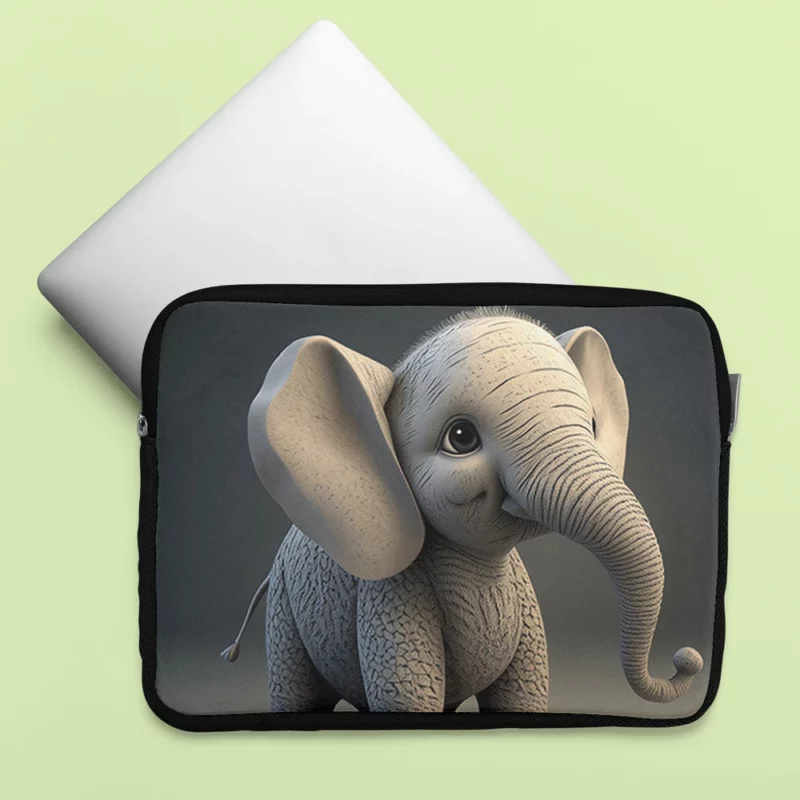 Elephant With Large Earrings Laptop Sleeve