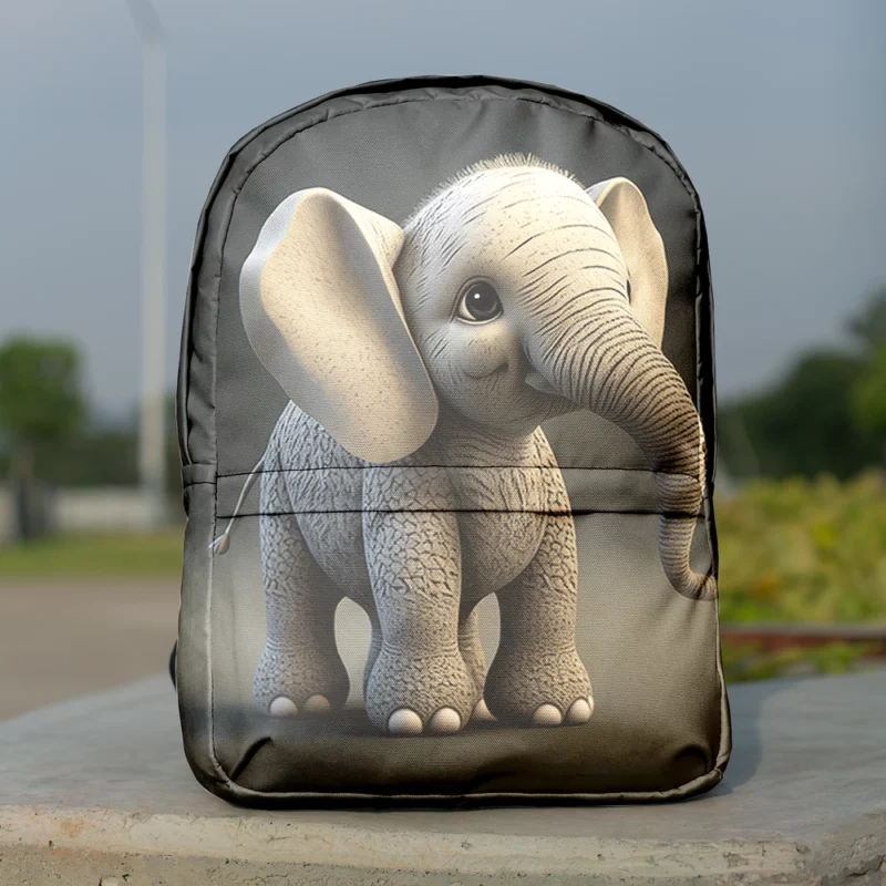 Elephant With Large Earrings Minimalist Backpack