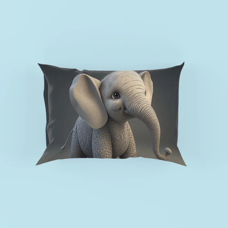 Elephant With Large Earrings Pillow Case