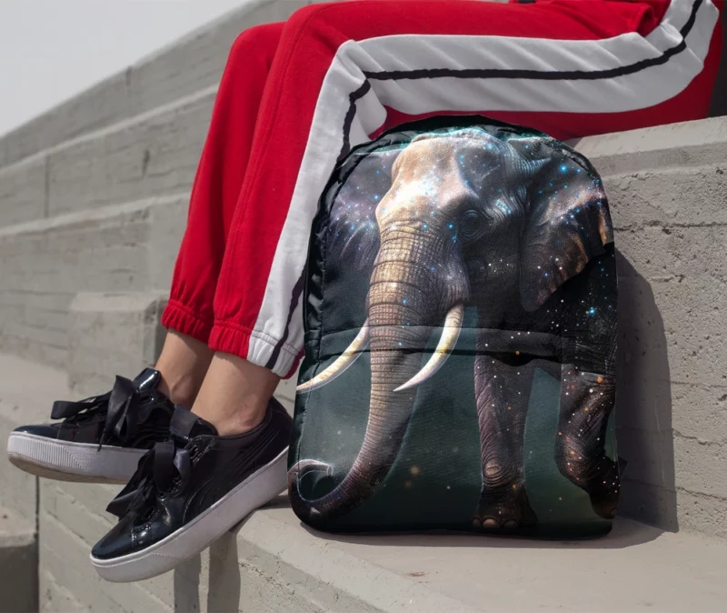 Elephant With Star Accents Minimalist Backpack 1