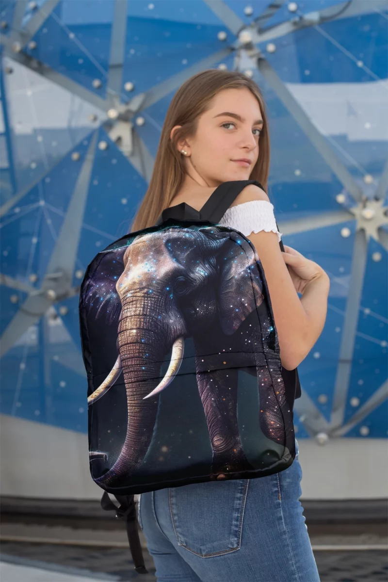 Elephant With Star Accents Minimalist Backpack 2