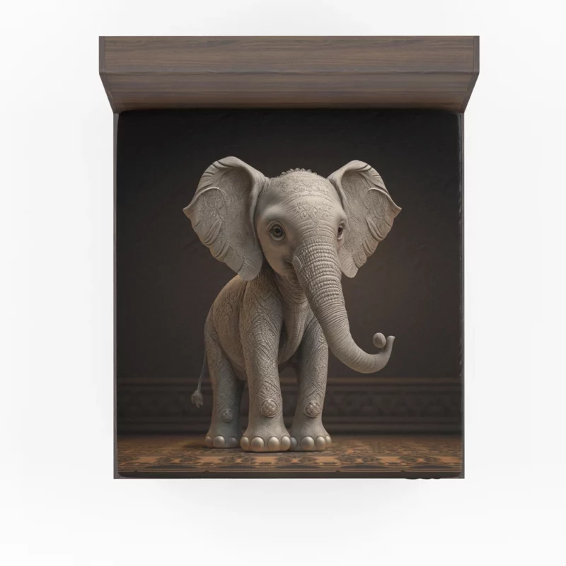 Elephant With a Big Nose Fitted Sheet