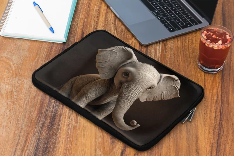 Elephant With a Big Nose Laptop Sleeve 2