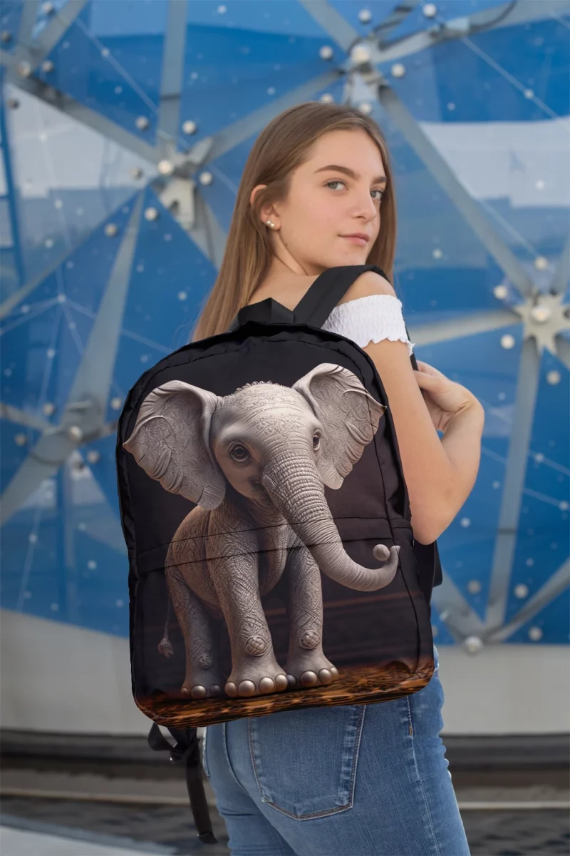 Elephant With a Big Nose Minimalist Backpack 2