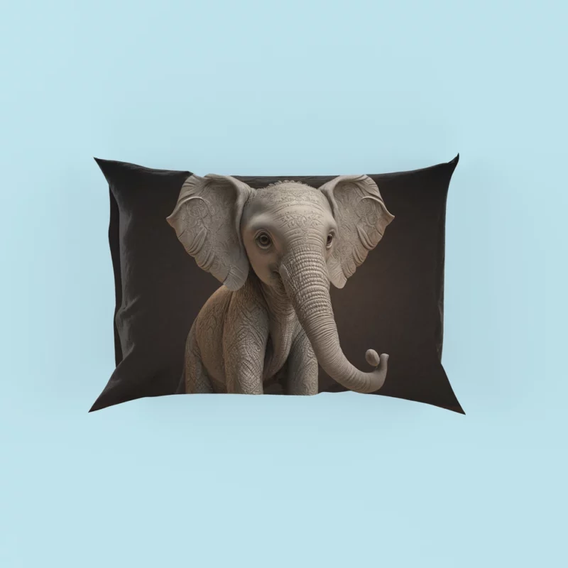 Elephant With a Big Nose Pillow Case