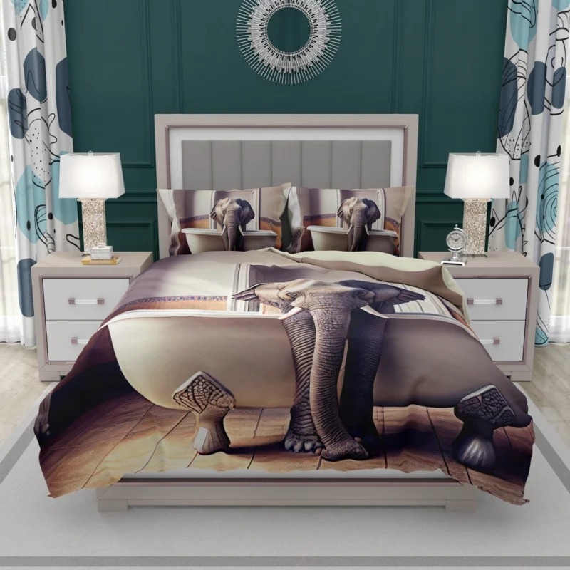Elephant in a Bathtub Bedding Set 2