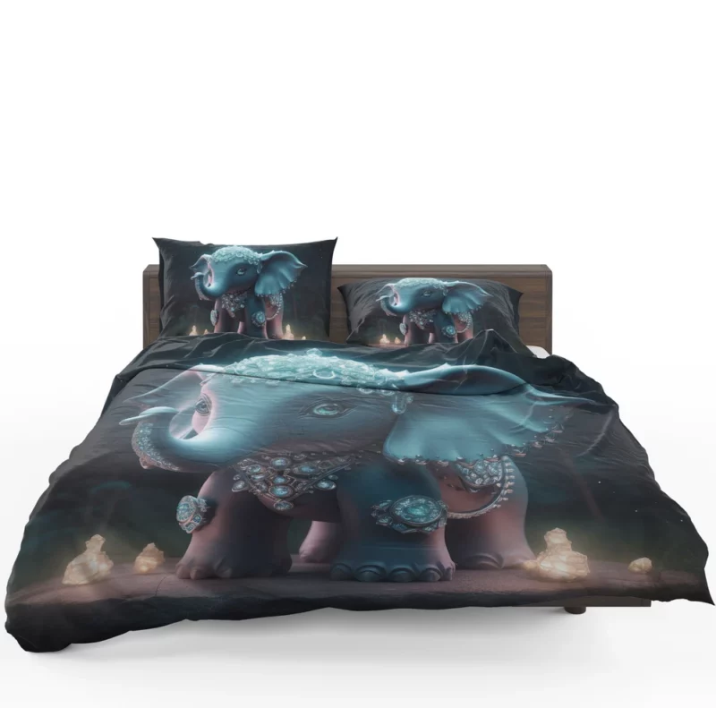 Elephant in a Blue Tutu Bedding Set 1