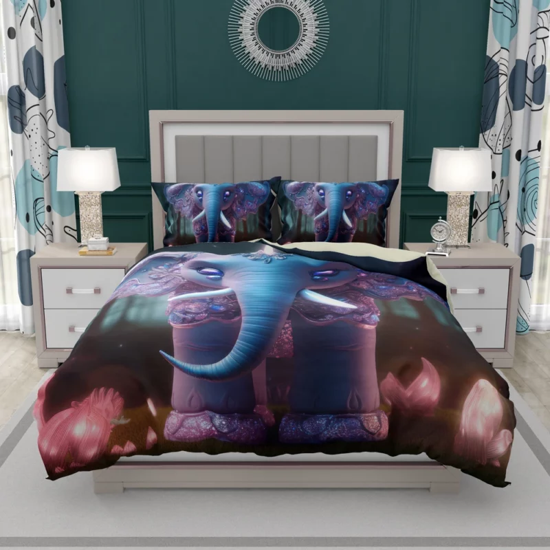 Elephant in the Dark Forest Bedding Set 2