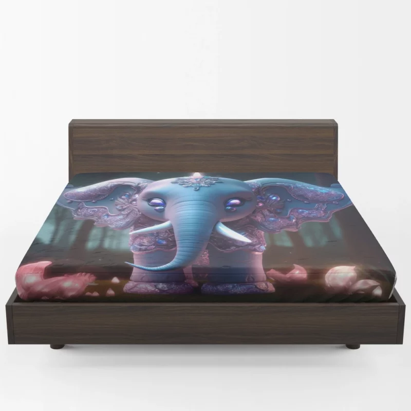 Elephant in the Dark Forest Fitted Sheet 1