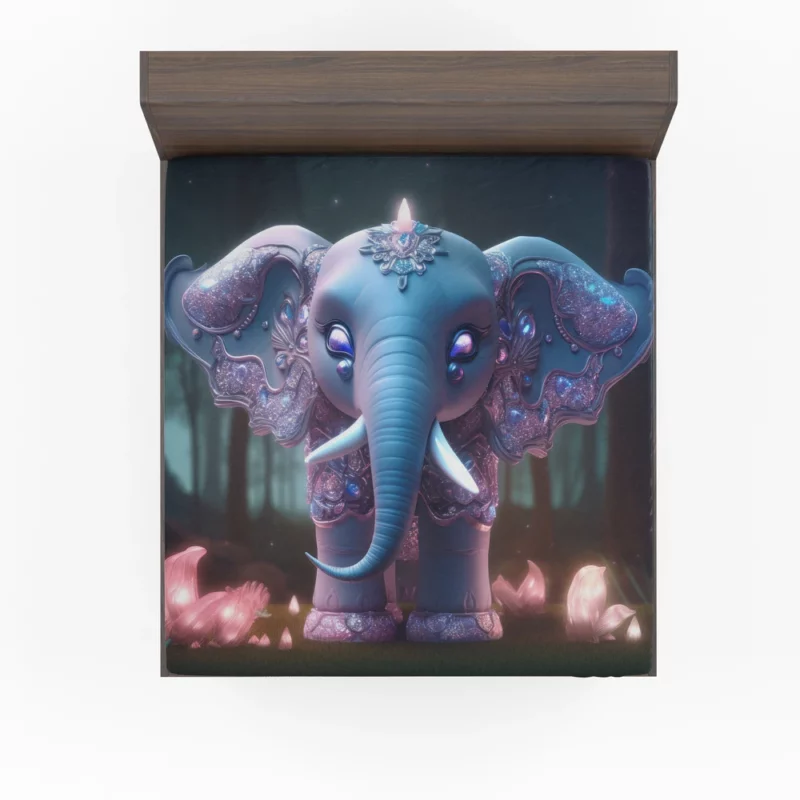 Elephant in the Dark Forest Fitted Sheet