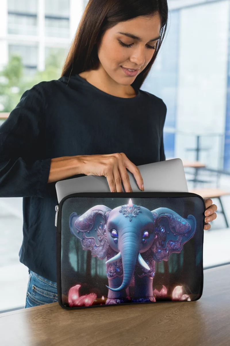 Elephant in the Dark Forest Laptop Sleeve 1