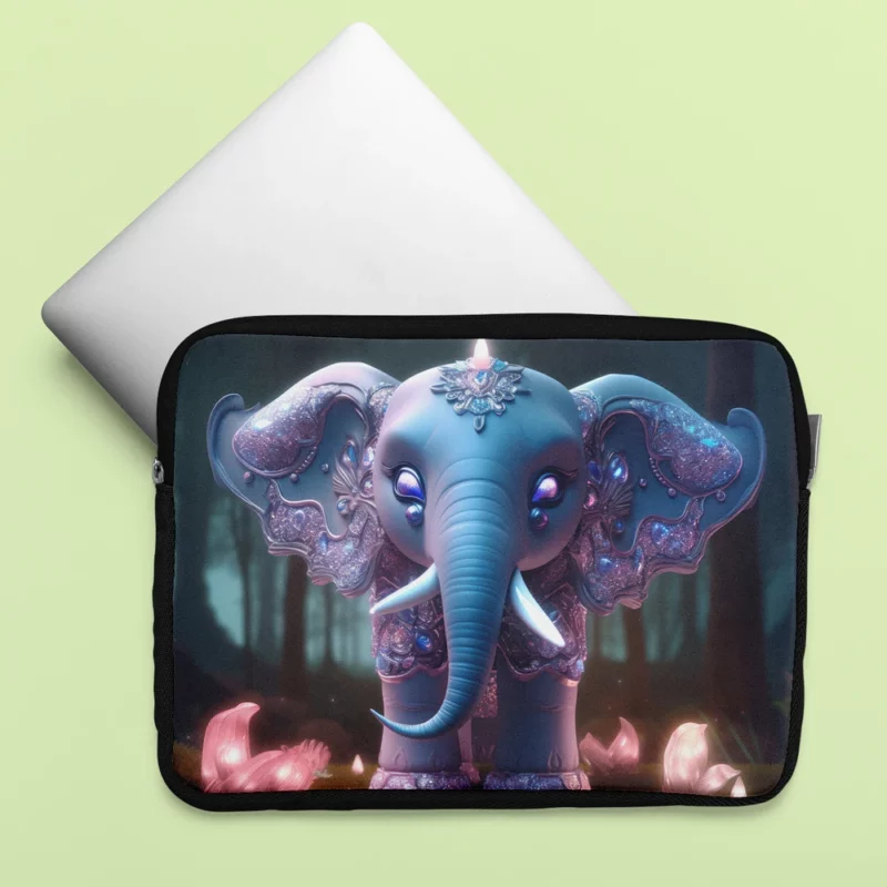 Elephant in the Dark Forest Laptop Sleeve