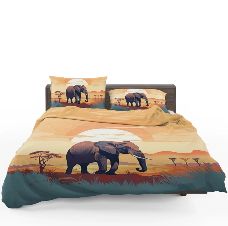 Elephant in the Savanna Bedding Set 1