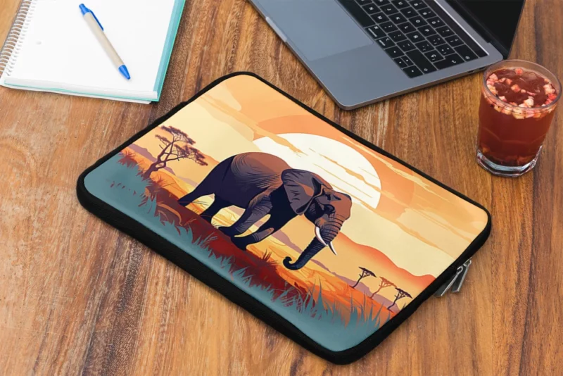 Elephant in the Savanna Laptop Sleeve 2