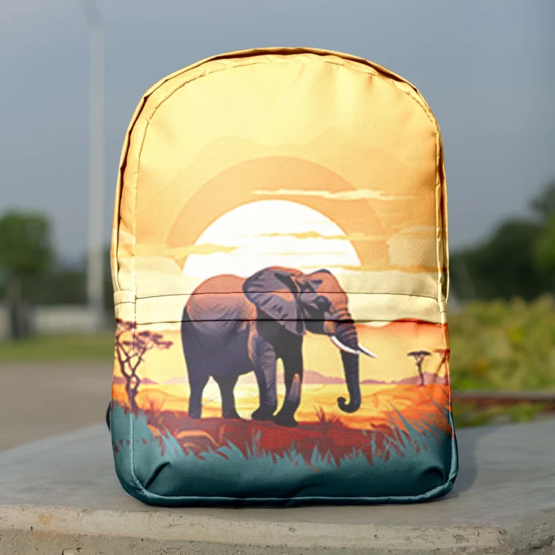 Elephant in the Savanna Minimalist Backpack