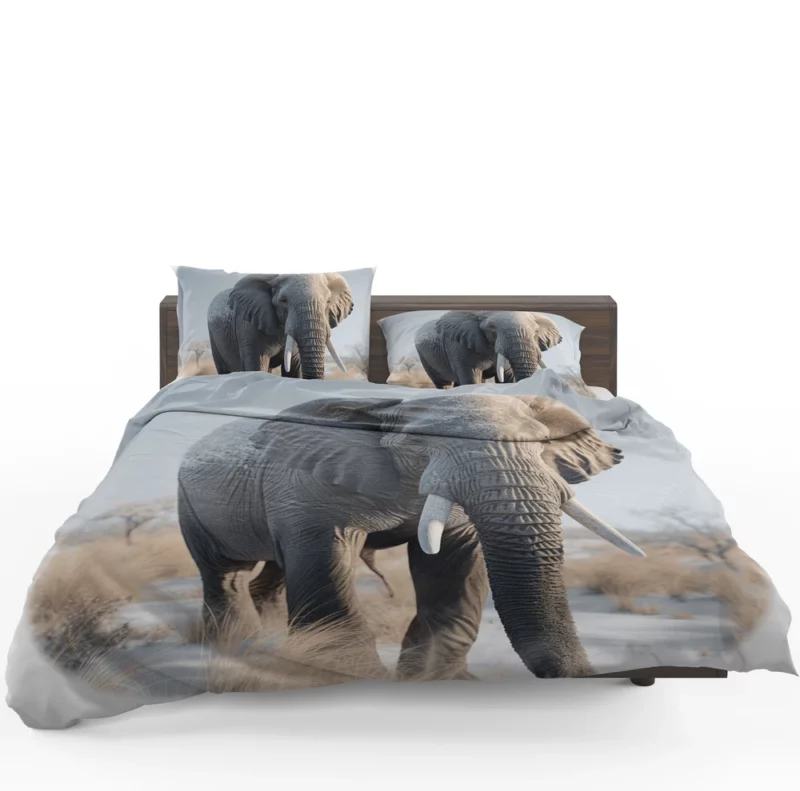Elephant with Snowy Tusks Bedding Set 1