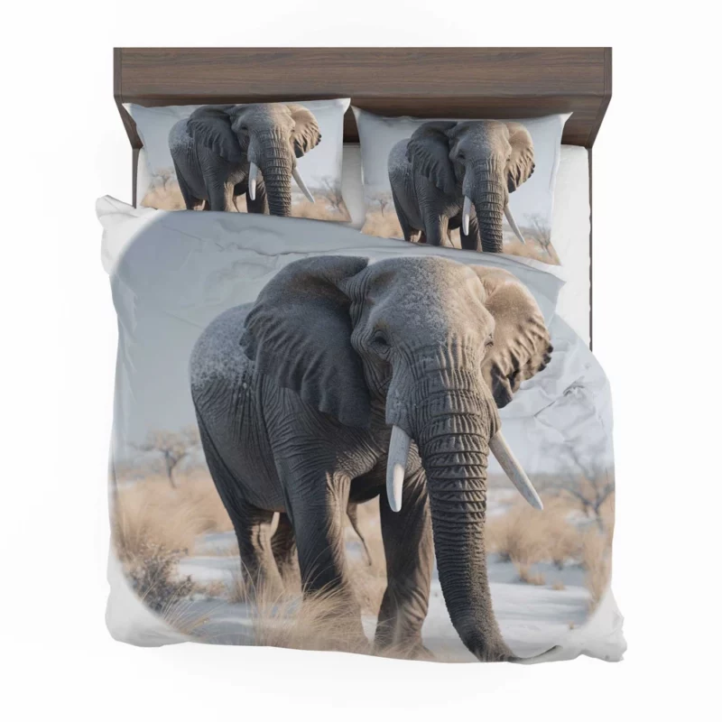 Elephant with Snowy Tusks Bedding Set 2