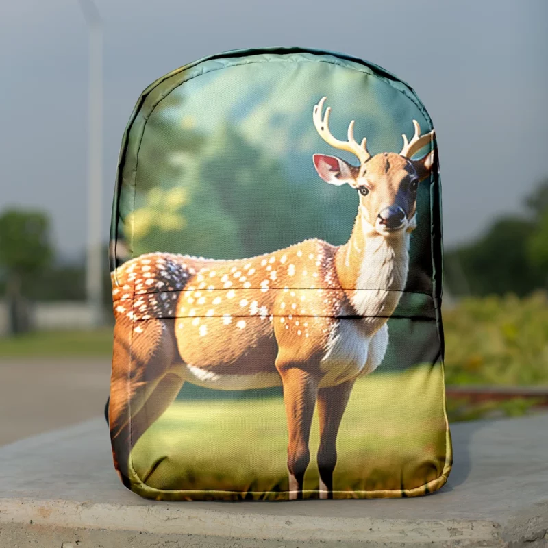 Endangered Grace A Sika Deer in the Forest Minimalist Backpack