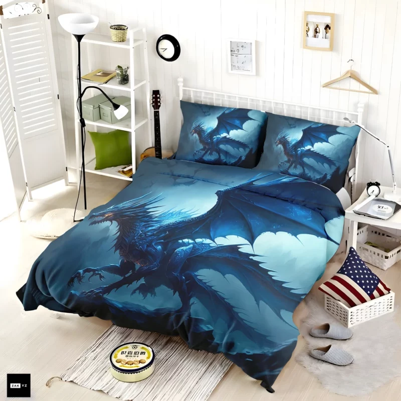 Epic Blue Dragon Artwork Bedding Set