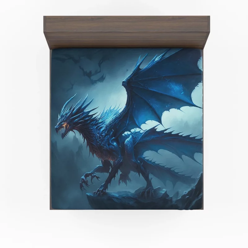 Epic Blue Dragon Artwork Fitted Sheet