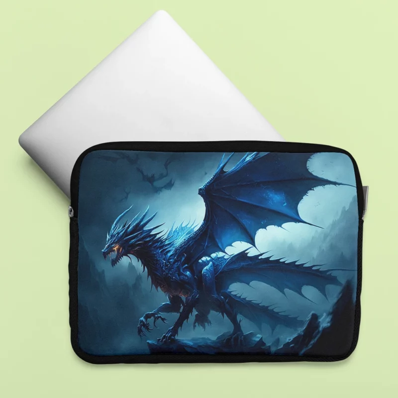 Epic Blue Dragon Artwork Laptop Sleeve