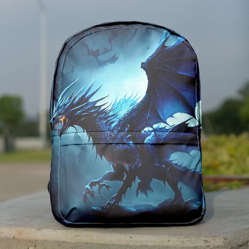 Epic Blue Dragon Artwork Minimalist Backpack