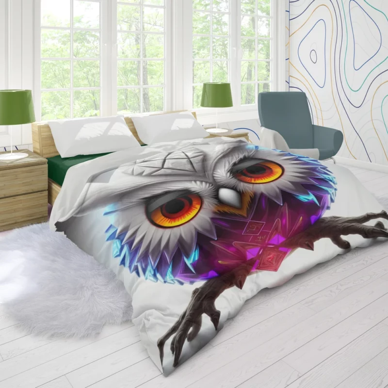 Ethnic Owl Design Duvet Cover