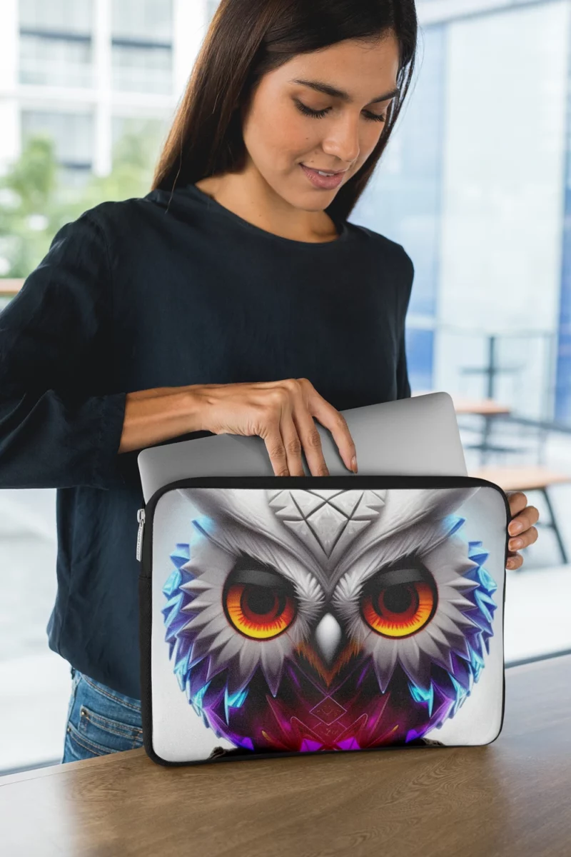 Ethnic Owl Design Laptop Sleeve 1