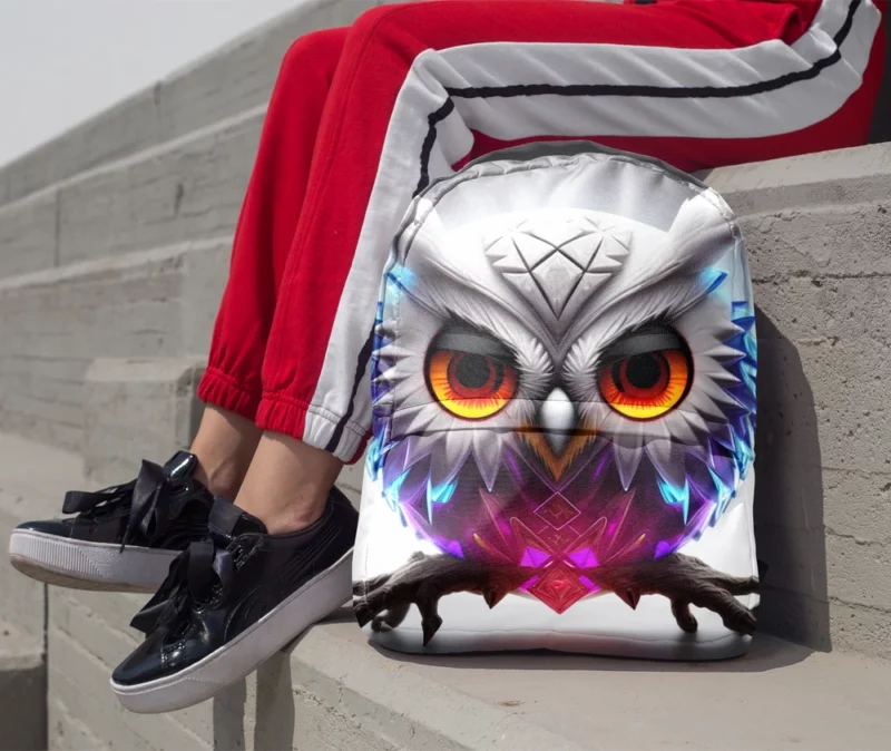 Ethnic Owl Design Minimalist Backpack 1