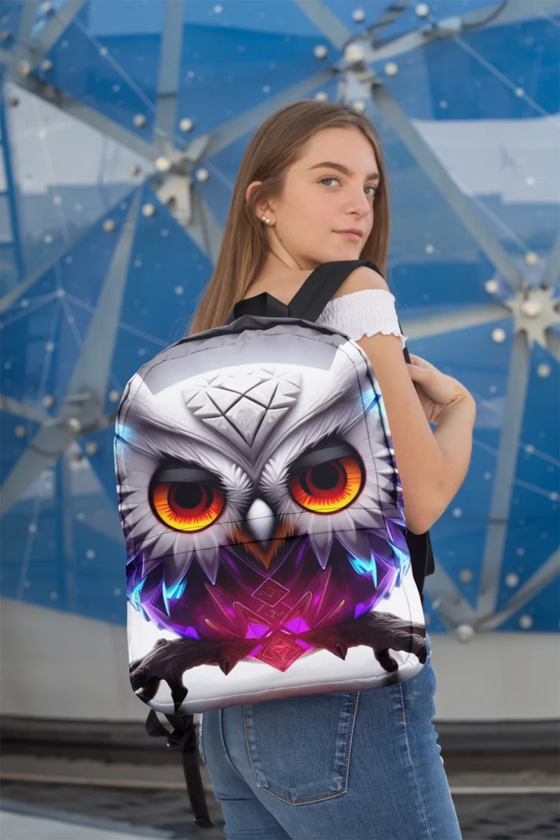 Ethnic Owl Design Minimalist Backpack 2