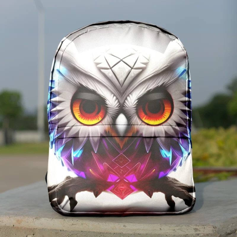 Ethnic Owl Design Minimalist Backpack