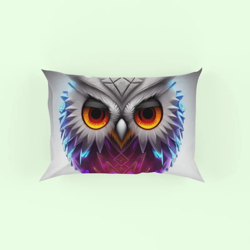 Ethnic Owl Design Pillow Case