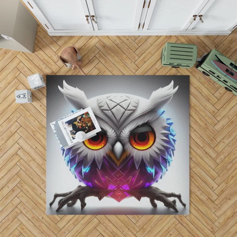 Ethnic Owl Design Rug