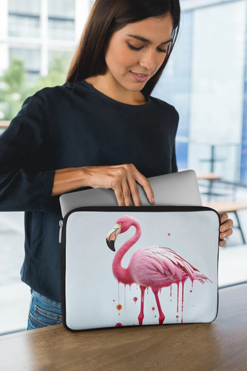 Exotic Pink Bird Artwork Laptop Sleeve 1