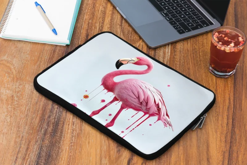Exotic Pink Bird Artwork Laptop Sleeve 2
