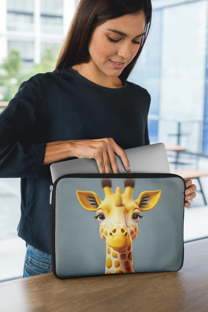 Fantastical Horned Giraffe Laptop Sleeve 1