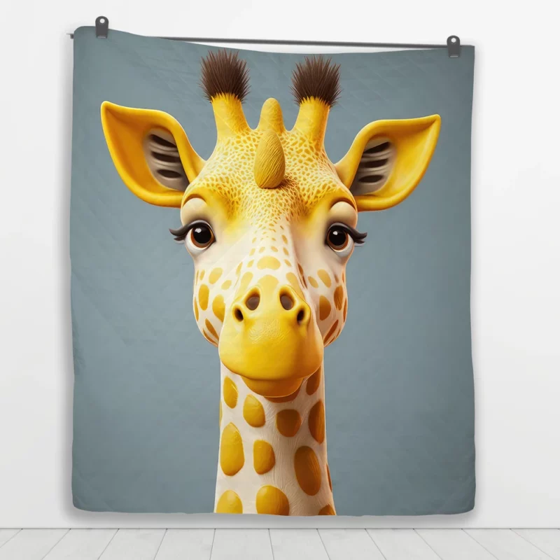 Fantastical Horned Giraffe Quilt Blanket 1