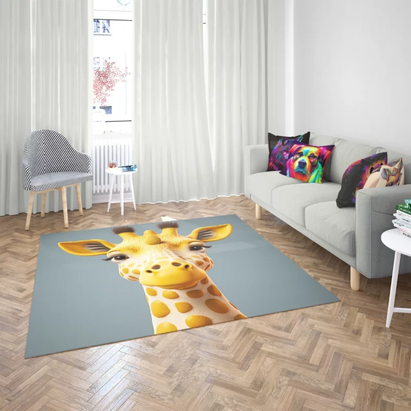 Fantastical Horned Giraffe Rug 2