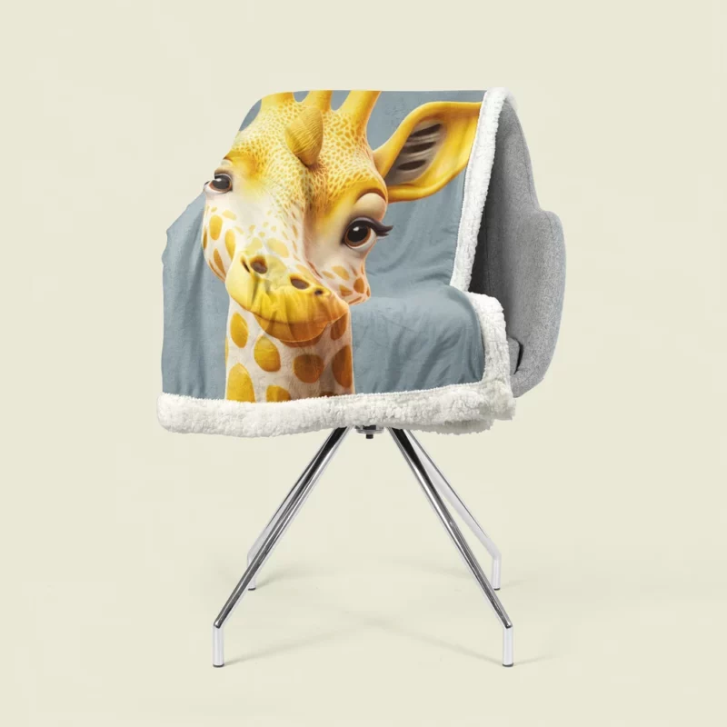 Fantastical Horned Giraffe Sherpa Fleece Blanket 1