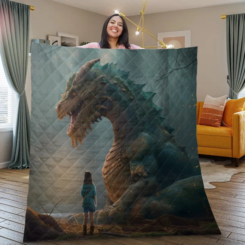 Fantasy Dragon Artwork Quilt Blanket