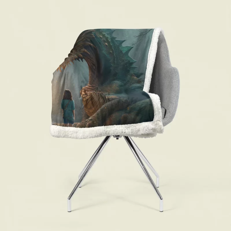 Fantasy Dragon Artwork Sherpa Fleece Blanket 1