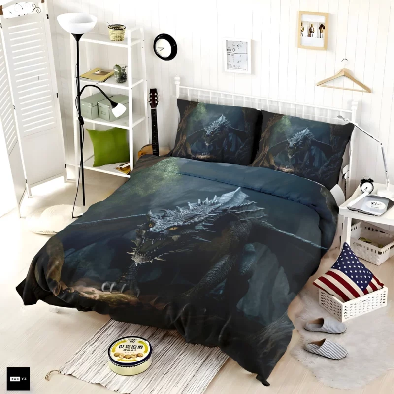 Fantasy Dragon Illustration Bedding Set