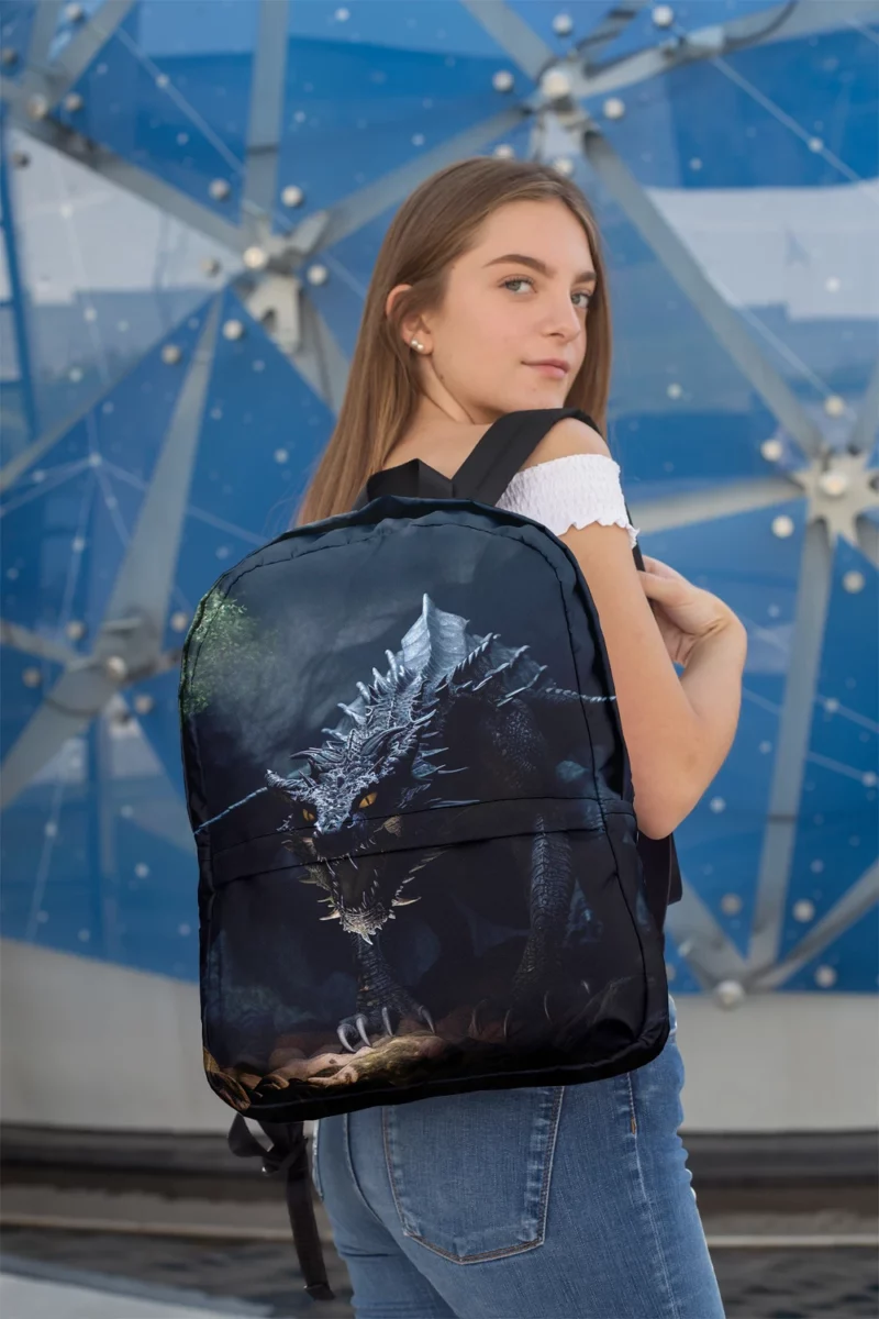 Fantasy Dragon Illustration Minimalist Backpack 2