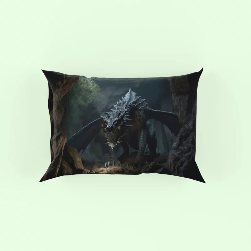 Fantasy Dragon Illustration Pillow Case