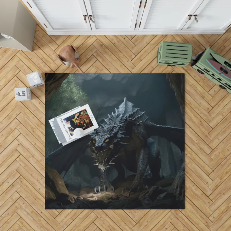 Fantasy Dragon Illustration Rug