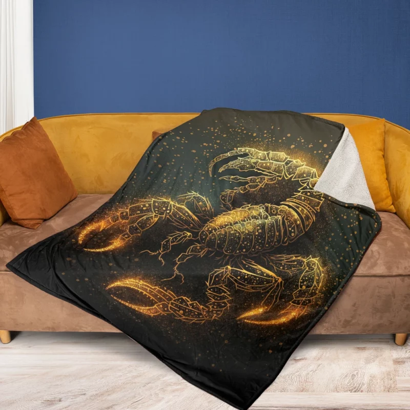 Fantasy Scorpio Zodiac Art Fleece Blanket 1