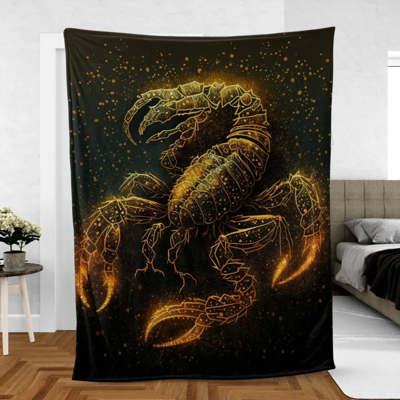 Fantasy Scorpio Zodiac Art Fleece Blanket