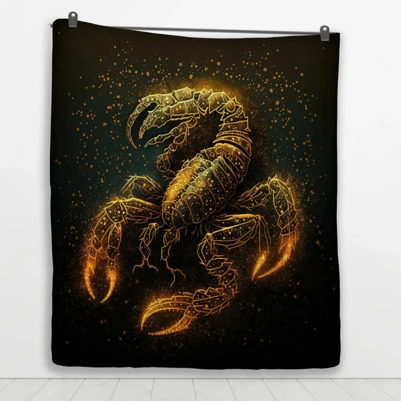 Fantasy Scorpio Zodiac Art Quilt Blanket 1