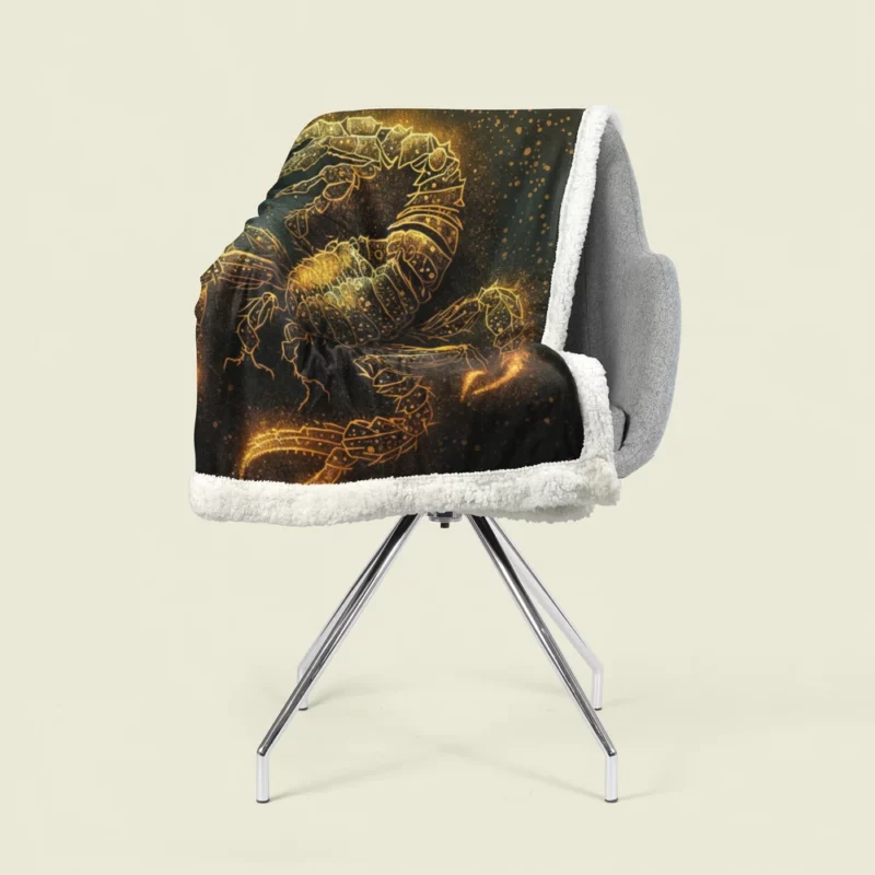 Fantasy Scorpio Zodiac Art Sherpa Fleece Blanket 1