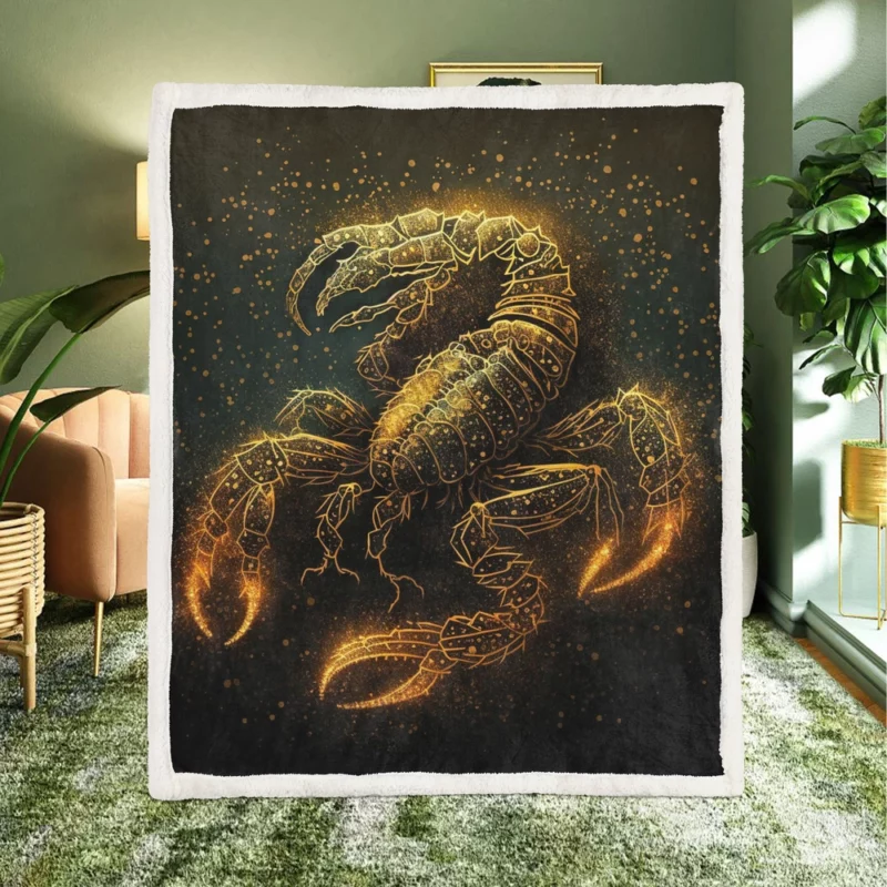 Fantasy Scorpio Zodiac Art Sherpa Fleece Blanket